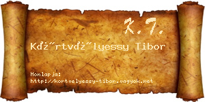 Körtvélyessy Tibor névjegykártya