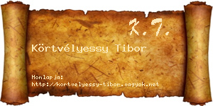 Körtvélyessy Tibor névjegykártya